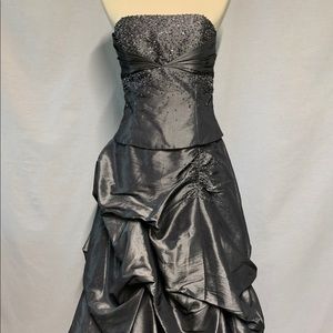 Grey prom dress